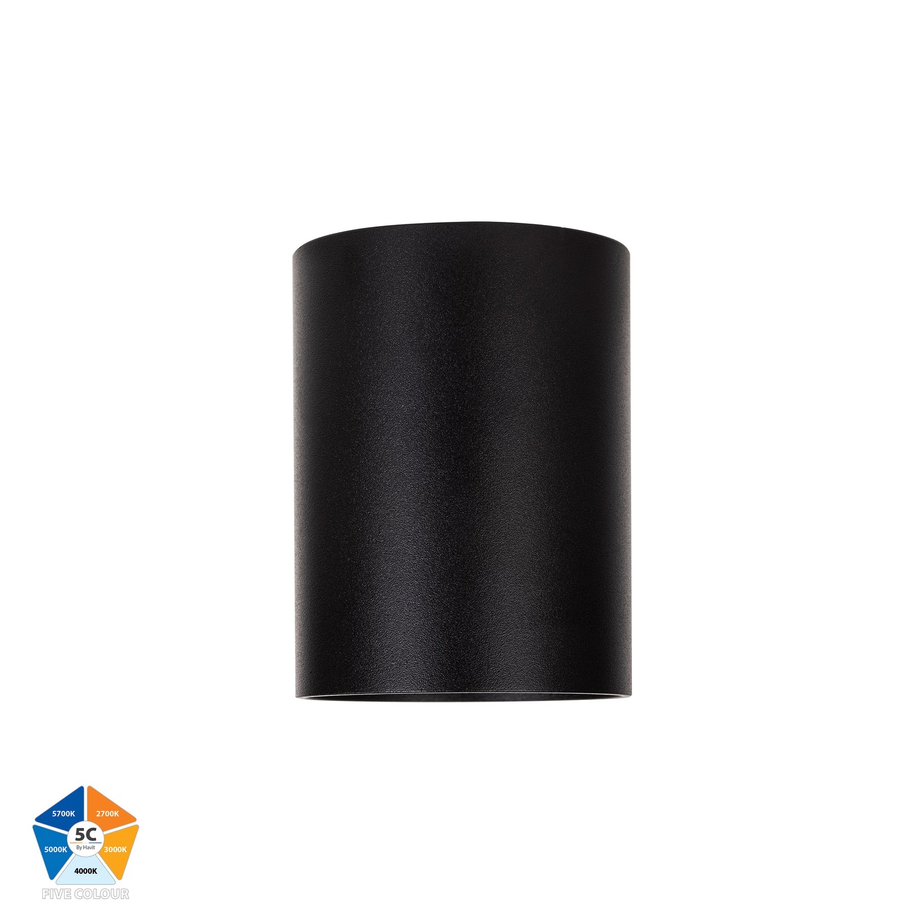 Havit Nella LED Surface Mounted Downlight 5CCT Black 7W 12V/240V IP54 - HV5841S-BLK, HV5841S-BLK-12V