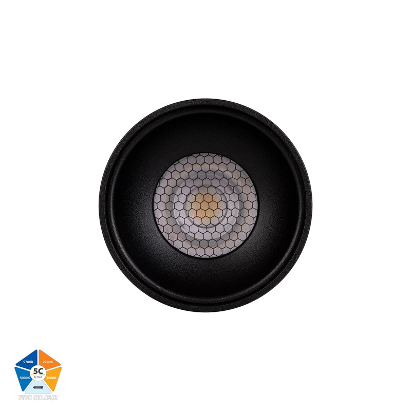 Havit Nella LED Surface Mounted Downlight 5CCT Black 12W 12V/240V IP54 - HV5842S-BLK, HV5842S-BLK-12V