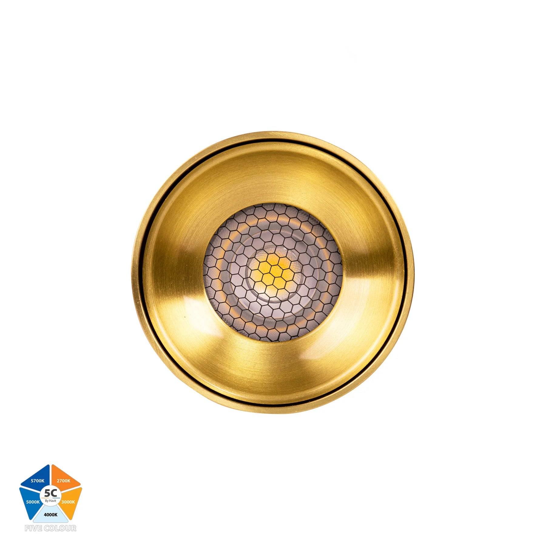 Havit Nella Surface Mounted LED Downlights 5CCT Brass 7W 12V/240V IP54- HV5841S-BR-EXT, HV5841S-BR-EXT-12V