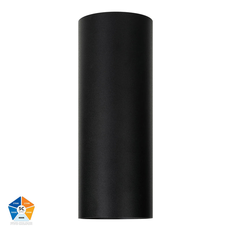 Havit Nella LED Surface Mounted Downlight 5CCT Black 12W 12V/240V IP54 - HV5842S-BLK-EXT, HV5842S-BLK-EXT-12V