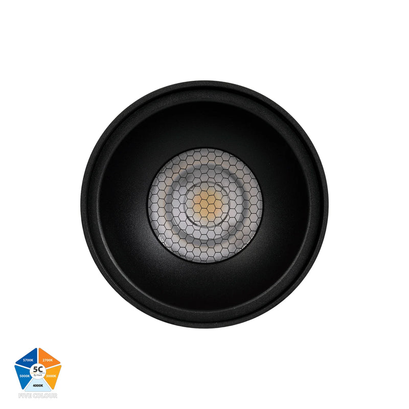 Havit Nella LED Surface Mounted Downlight 5CCT Black 12W 12V/240V IP54 - HV5842S-BLK-EXT, HV5842S-BLK-EXT-12V