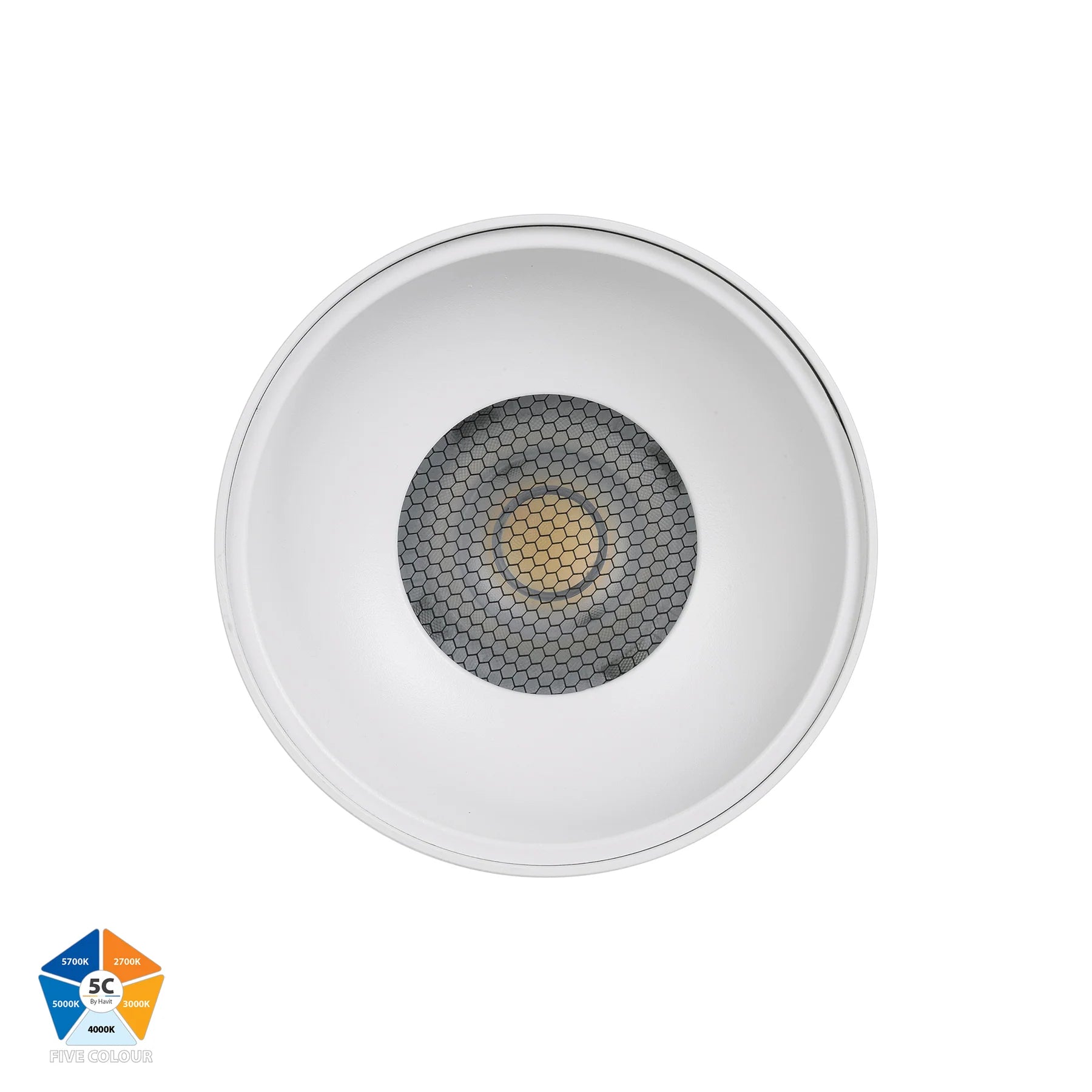Havit Nella LED Surface Mounted Downlight 5CCT White 12W 12V/240V IP54 - HV5842S-WHT, HV5842S-WHT-12V