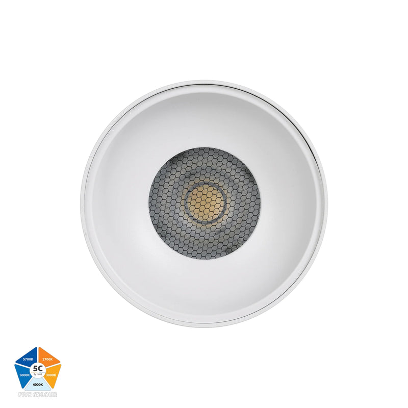 Havit Nella LED Surface Mounted Downlight 5CCT White 12W 12V/240V IP54 - HV5842S-WHT, HV5842S-WHT-12V