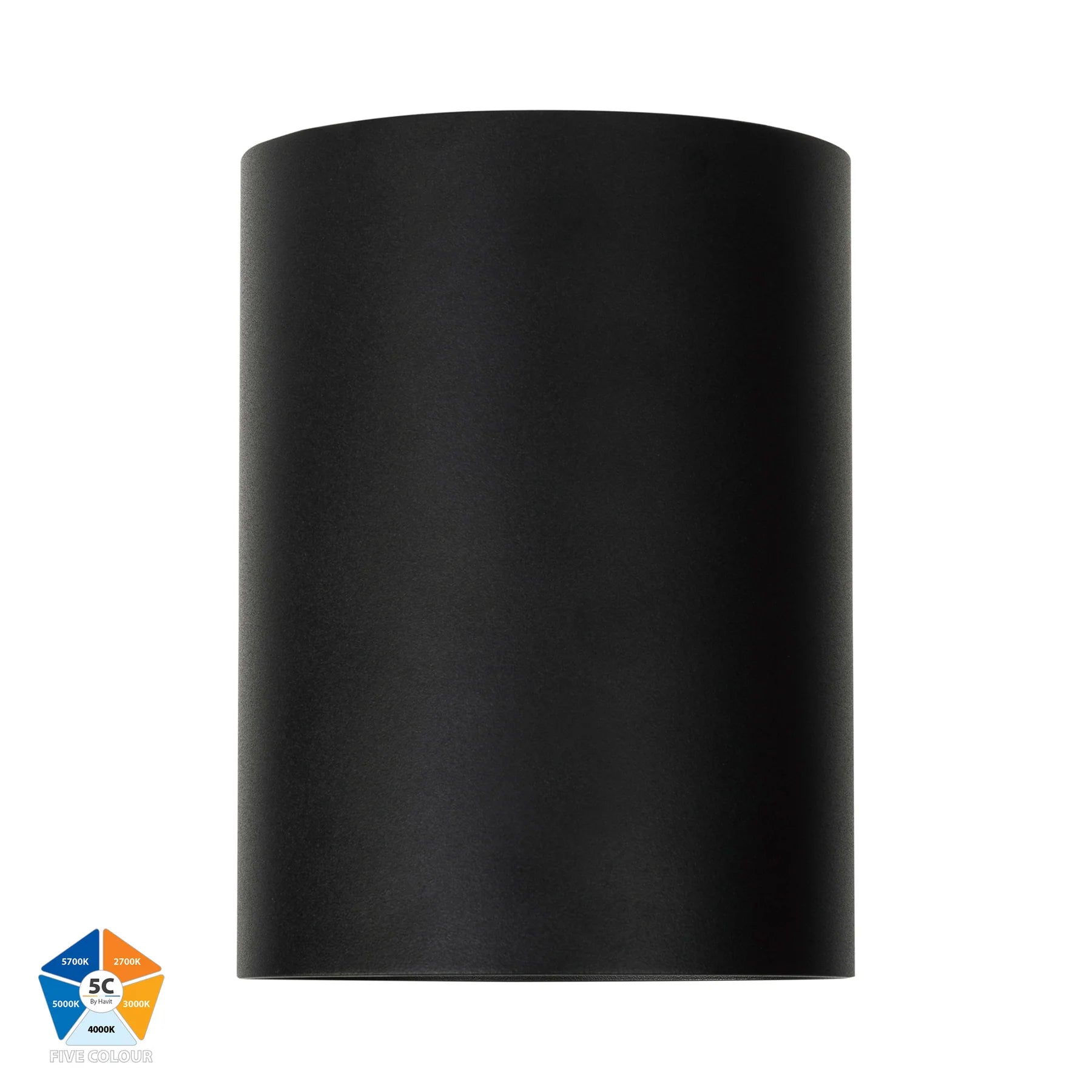 Havit Nella LED Surface Mounted Downlight 5CCT Black 24W 240V/12V IP54 - HV5844S-BLK, HV5844S-BLK-12V