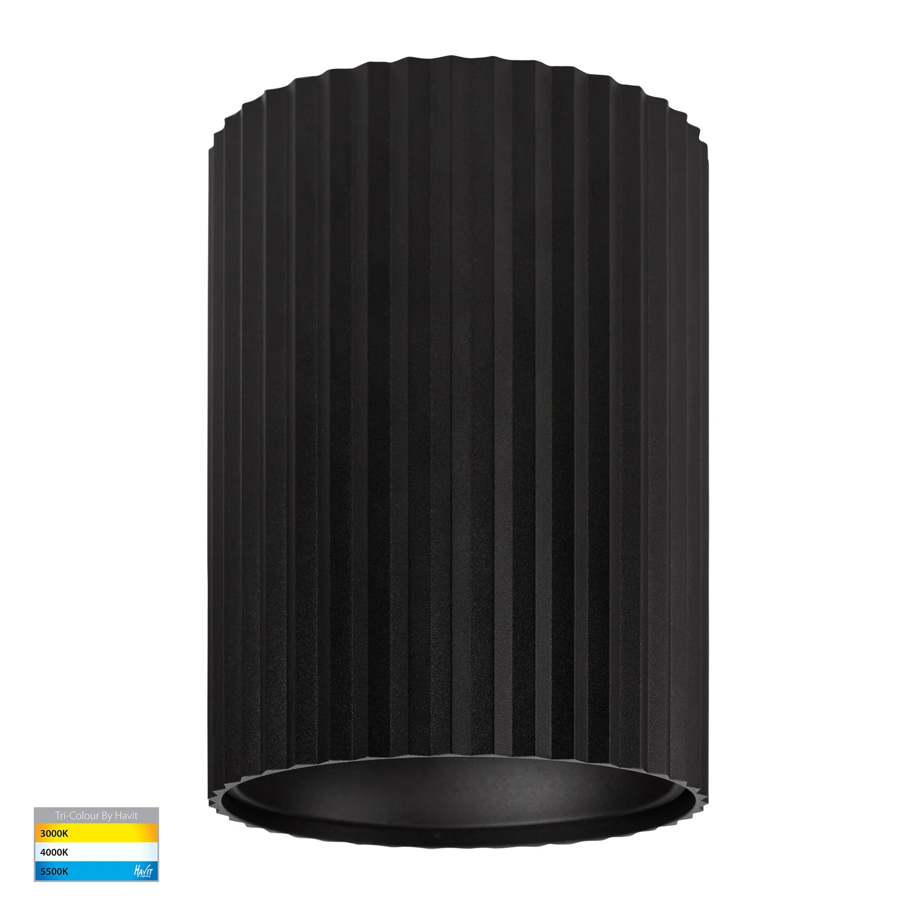 Havit Nella Surface Mounted LED Downlights 5 Colour Black 24W 12V/240V IP65- HV5854S-BLK | HV5854S-BLK-12V