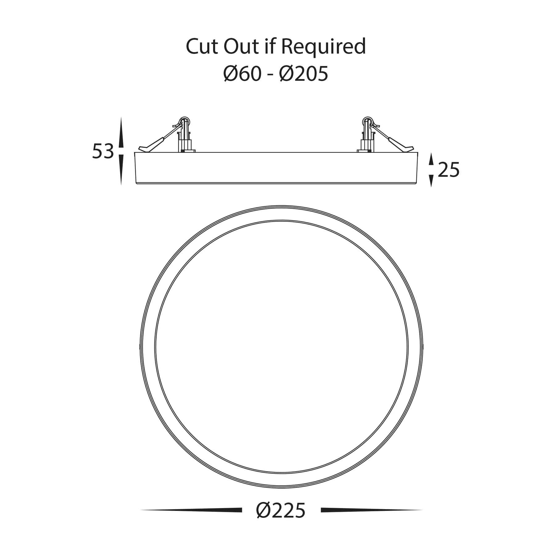 Havit Auster Ceiling Mounted LED Oysters 5 Colour White 18W 240V IP44- HV5863S-WHT