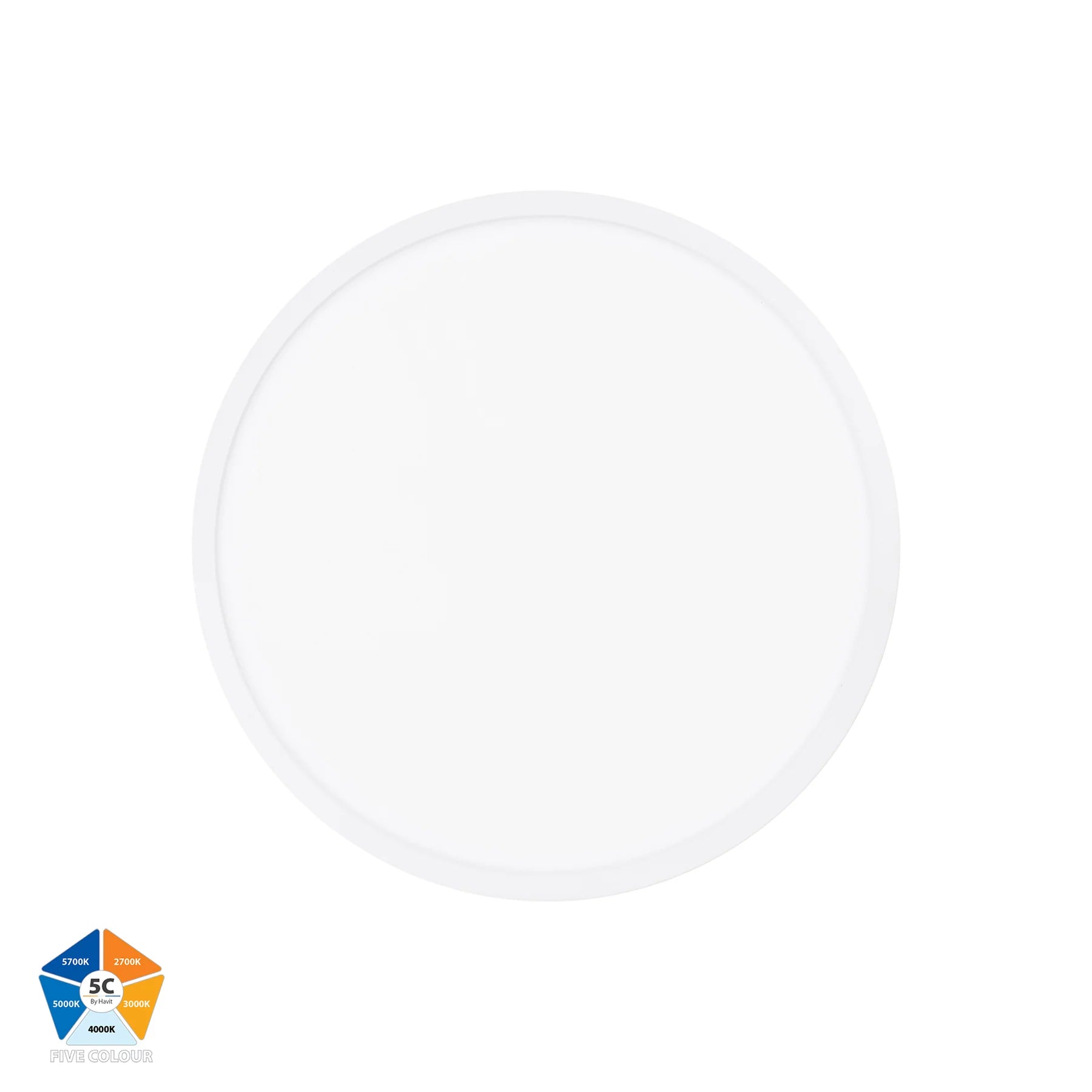 Havit Auster Ceiling Mounted LED Oysters 5 Colour White 24W 240V IP44- HV5864S-WHT