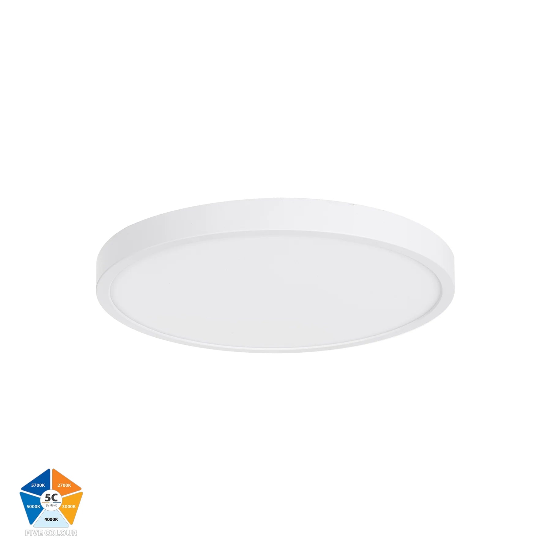 Havit Auster Ceiling Mounted LED Oysters 5 Colour White 24W 240V IP44- HV5864S-WHT