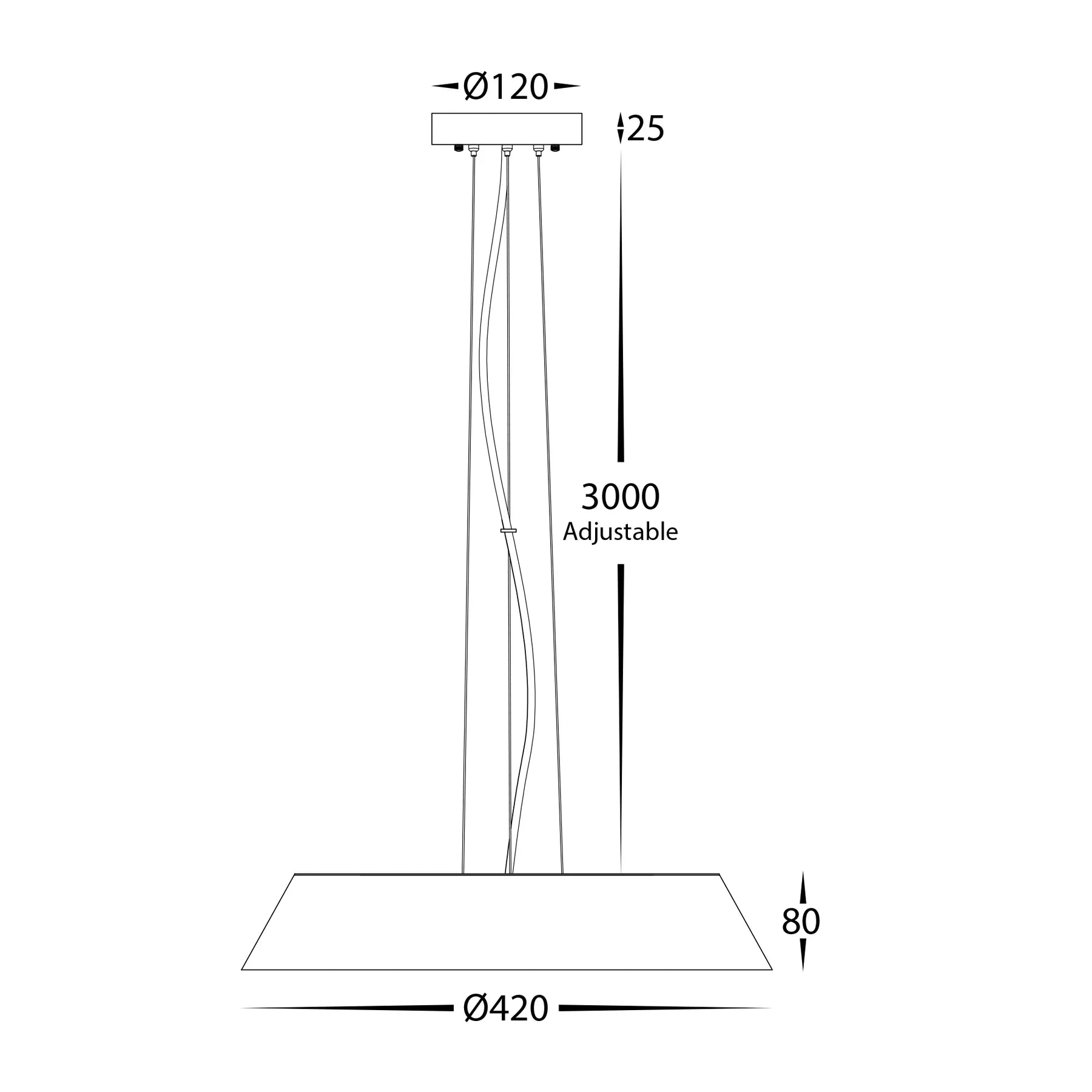 Havit Noyer 420mm LED Interior Pendants Tri- Walnut Timber 35W 240V IP20- HV5872T-PDT