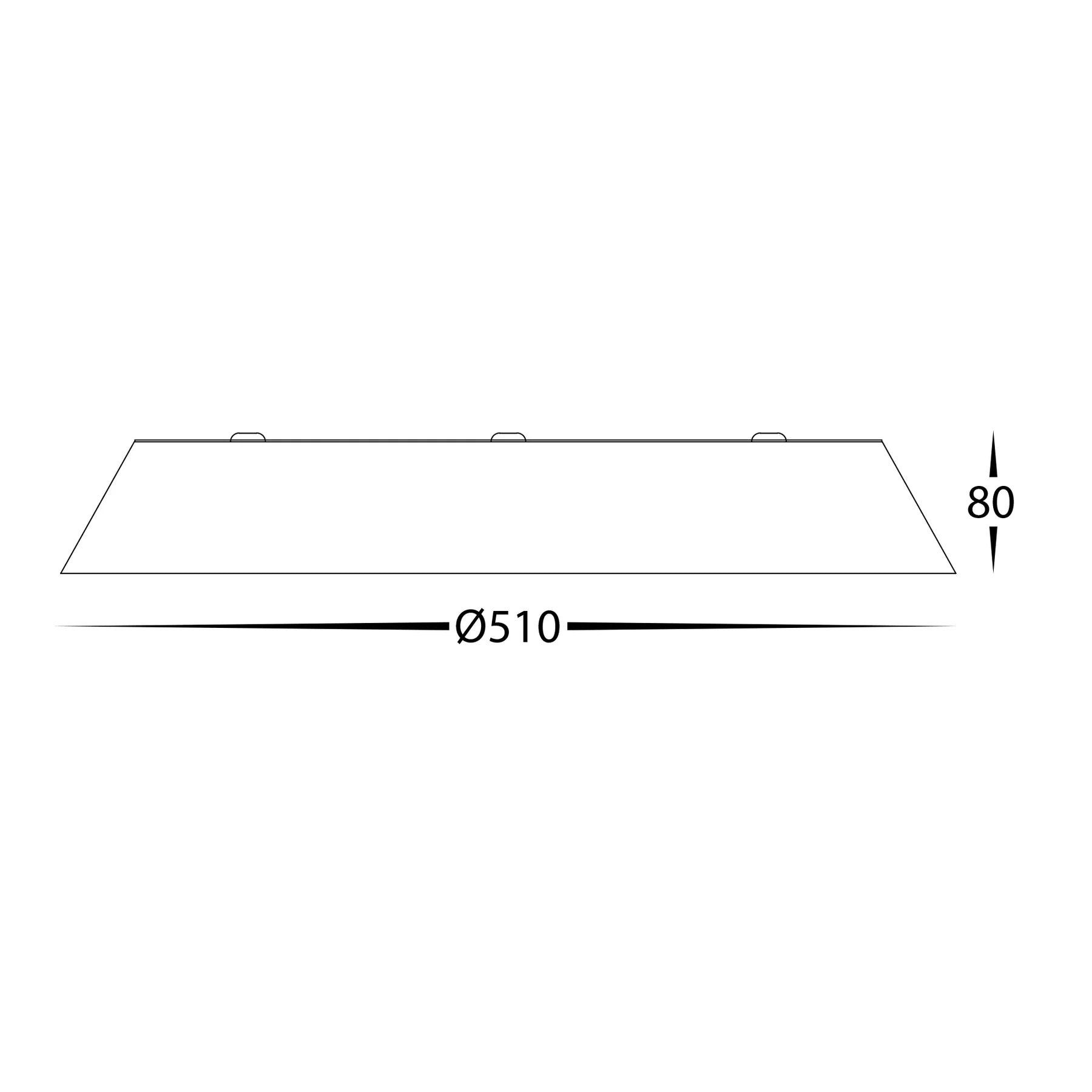 Havit Noyer 510mm Ceiling Mounted LED Oysters Tri- Walnut Timber 40W 240V IP20- HV5873T