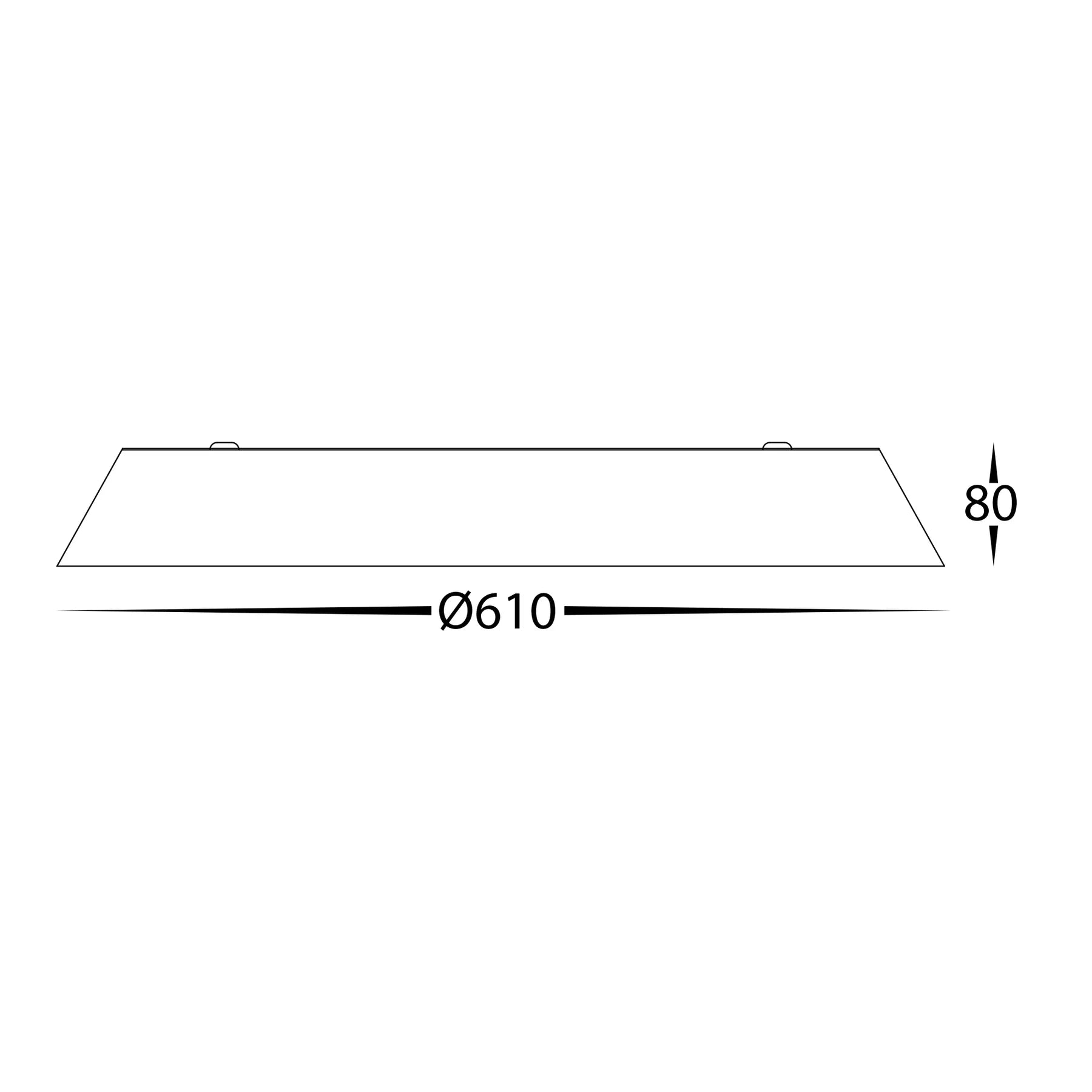Havit Noyer 610mm Ceiling Mounted LED Oysters Tri- Walnut Timber 50W 240V IP20- HV5874T