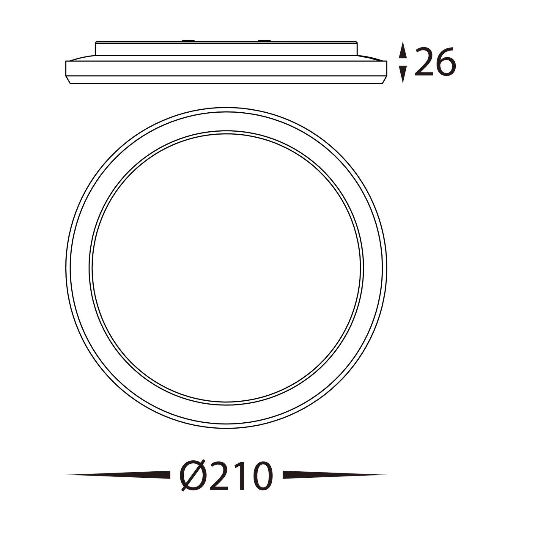 Havit Slim Ceiling Mounted LED Oysters Tri- White 16W 240V IP54- HV5876T-WHT