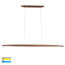 Havit Noce 1800mm Linear Interior Pendants Tri- Walnut Timber 28W 240V IP20- HV6012T