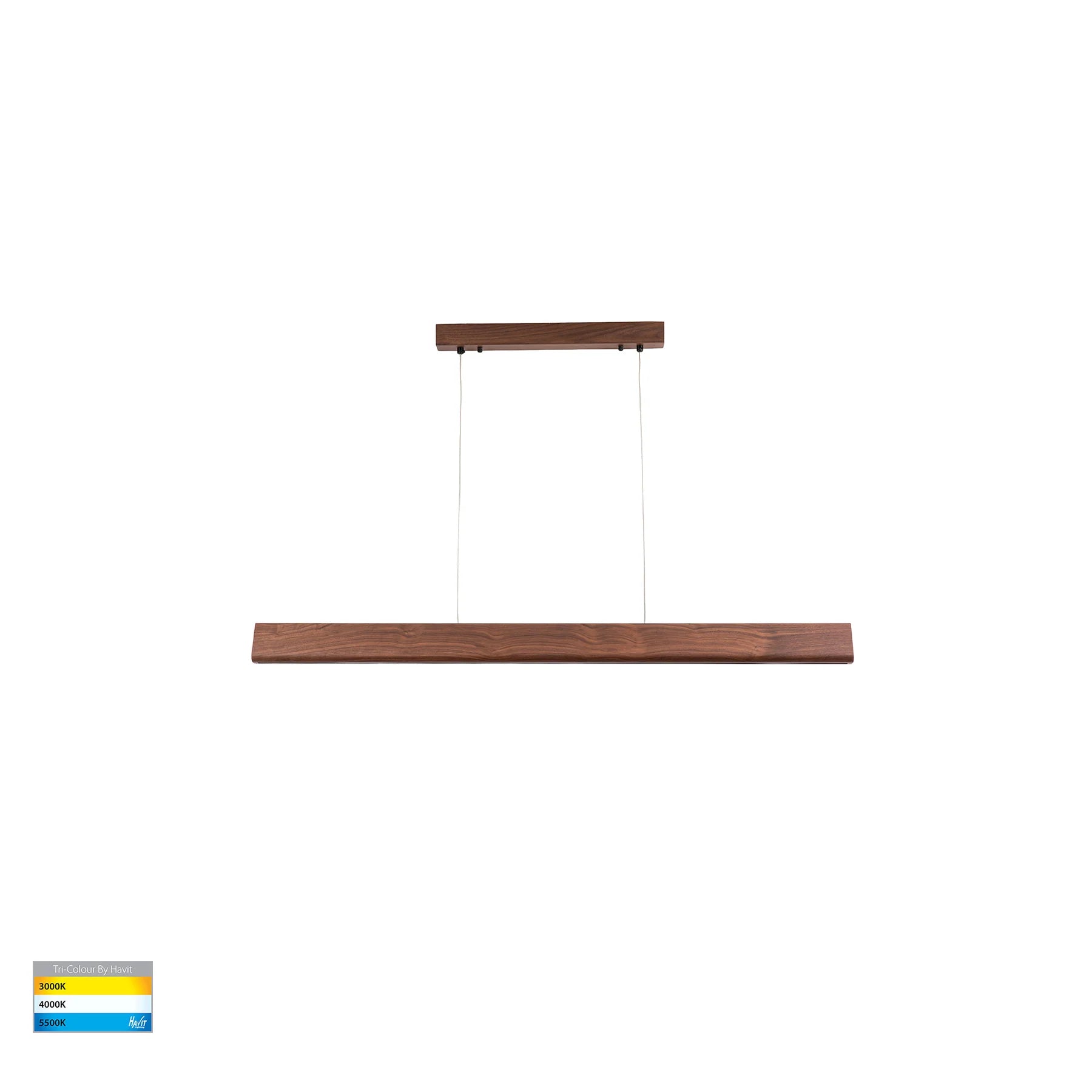 Havit Opex 1200mm Linear Pendants Tri- Walnut Timber 20W 240V IP20- HV6013T