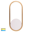 Havit Ovale Interior Wall Light Tri - White + Brass 7W 240V IP20 - HV8080T-WHTBR- Havit Lighting