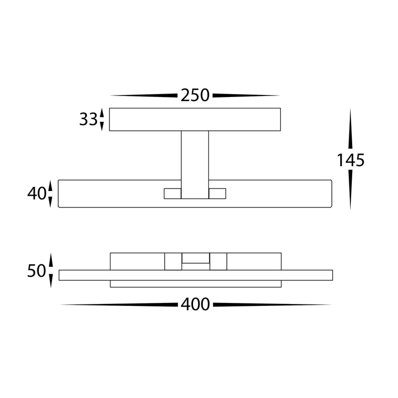 Havit Vanita 400mm Adjustable Interior Wall Lights Tri - White 20W 240V IP20 - HV8101T-WHT - Havit Lighting