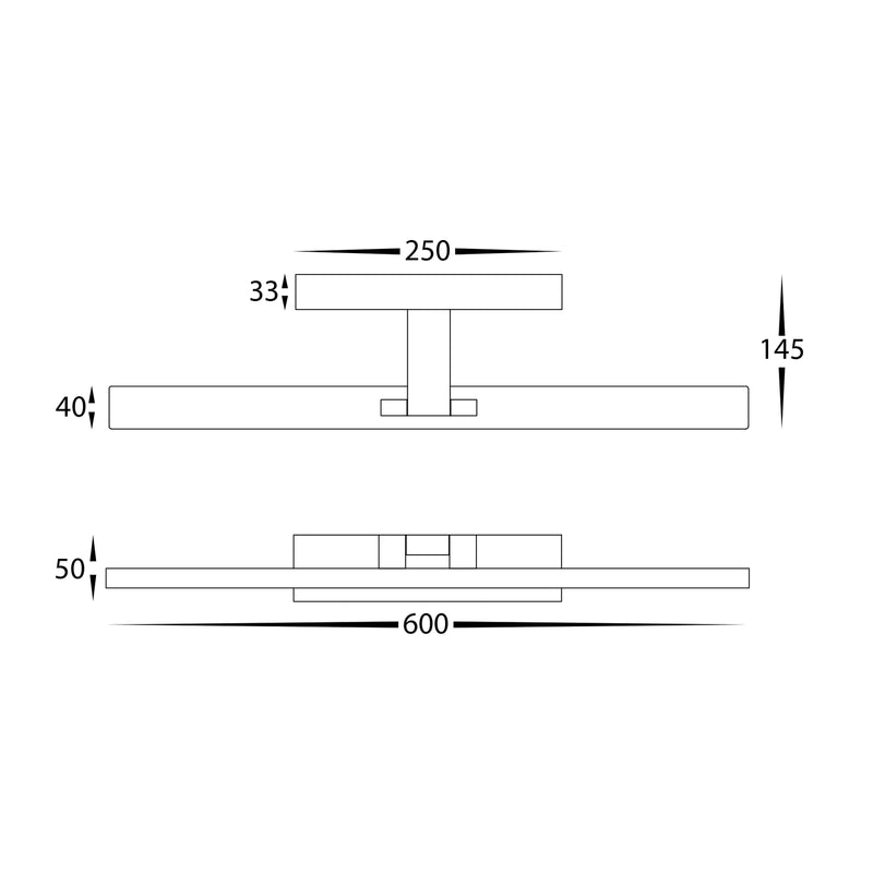 Havit Vanita 600mm Adjustable Interior Wall Lights Tri - White 30W 240V IP20 - HV8102T-WHT - Havit Lighting