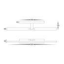 Havit Vanita 800mm Adjustable Interior Wall Lights Tri - White 40W 240V IP20 - HV8103T-WHT