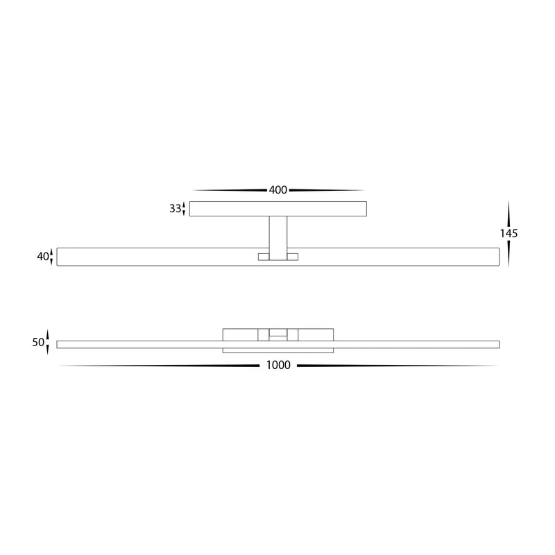 Havit Vanita 1000mm Adjustable Interior Wall Lights Tri - White 50W 240V IP20 - HV8104T-WHT