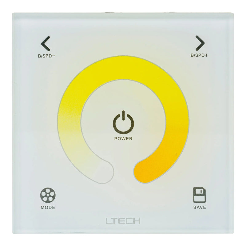 Havit Colour Temp Touch Panel Controller LED Strip Smart Lighting Controls White 240V IP20 - HV9101-DX2-  Havit Lighting
