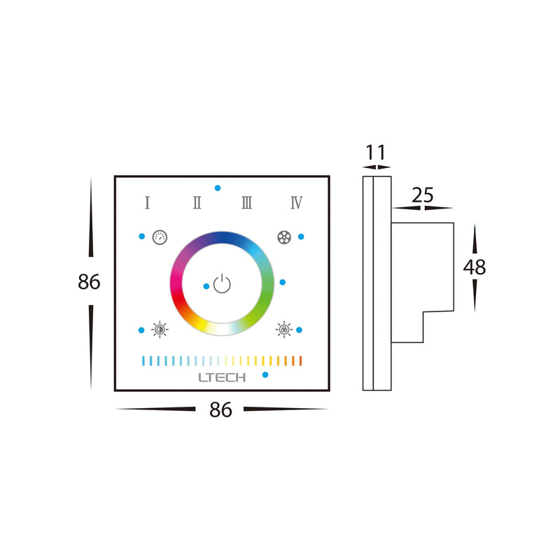 Havit Commercial LED Strip Touch Panel Accessories RGBCW 240V - HCP-75252