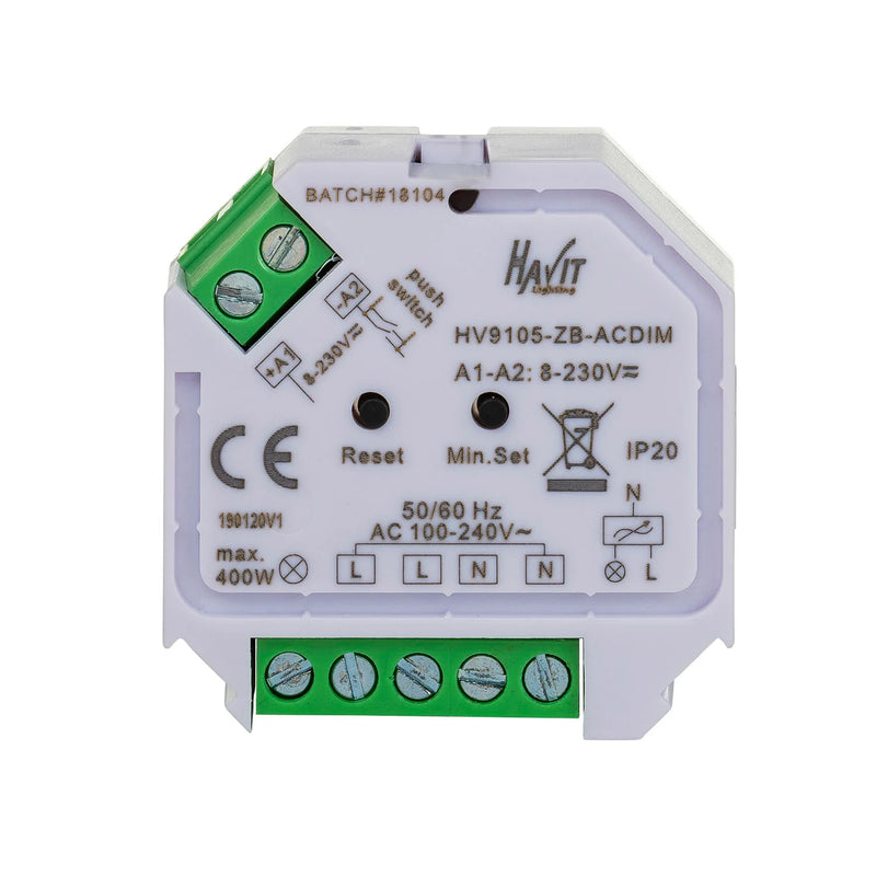 Havit Zigbee Trailing Edge Dimmer Relay Electrical Accessories 240V - HV9105-ZB-ACDIM - Havit Lighting