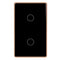 Havit Wifi 2 Gang with Gold Trim Wall Switch Clipsal Black 2x300W 240V IP20 - HV9220-2 - Havit Lighting