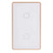 Havit Wifi 2 Gang with Gold Trim Wall Switch Clipsal White 2x300W 240V IP20 - HV9120-2- Havit Lighting