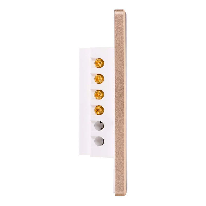 HV9120-2 - Wifi 2 Gang White with Gold Trim Wall Switch- Havit Lighting