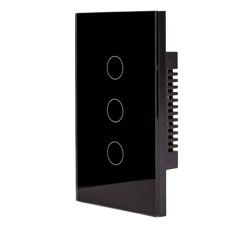 Havit Wifi 3 Gang Wall Switch Clipsal Black 3x300W 240V IP20 - HV9210-3 -Havit Lighting