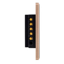 Havit Wifi 3 Gang with Gold Trim Wall Switch Clipsal Black 3x300W 240V IP20 - HV9220-3 - Havit Lighting