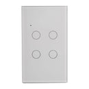 Havit Wifi Four Gang Wall Switch Clipsal Dimmers White 4x150W 240V IP20 - HV9110-4 - Havit Lighting