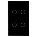 Havit Wifi 4 Gang Wall Switch Clipsal Black 4x300W 240V IP20 - HV9210-4- Havit Lighting