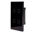 Havit Wifi 4 Gang Wall Switch Clipsal Black 4x300W 240V IP20 - HV9210-4- Havit Lighting