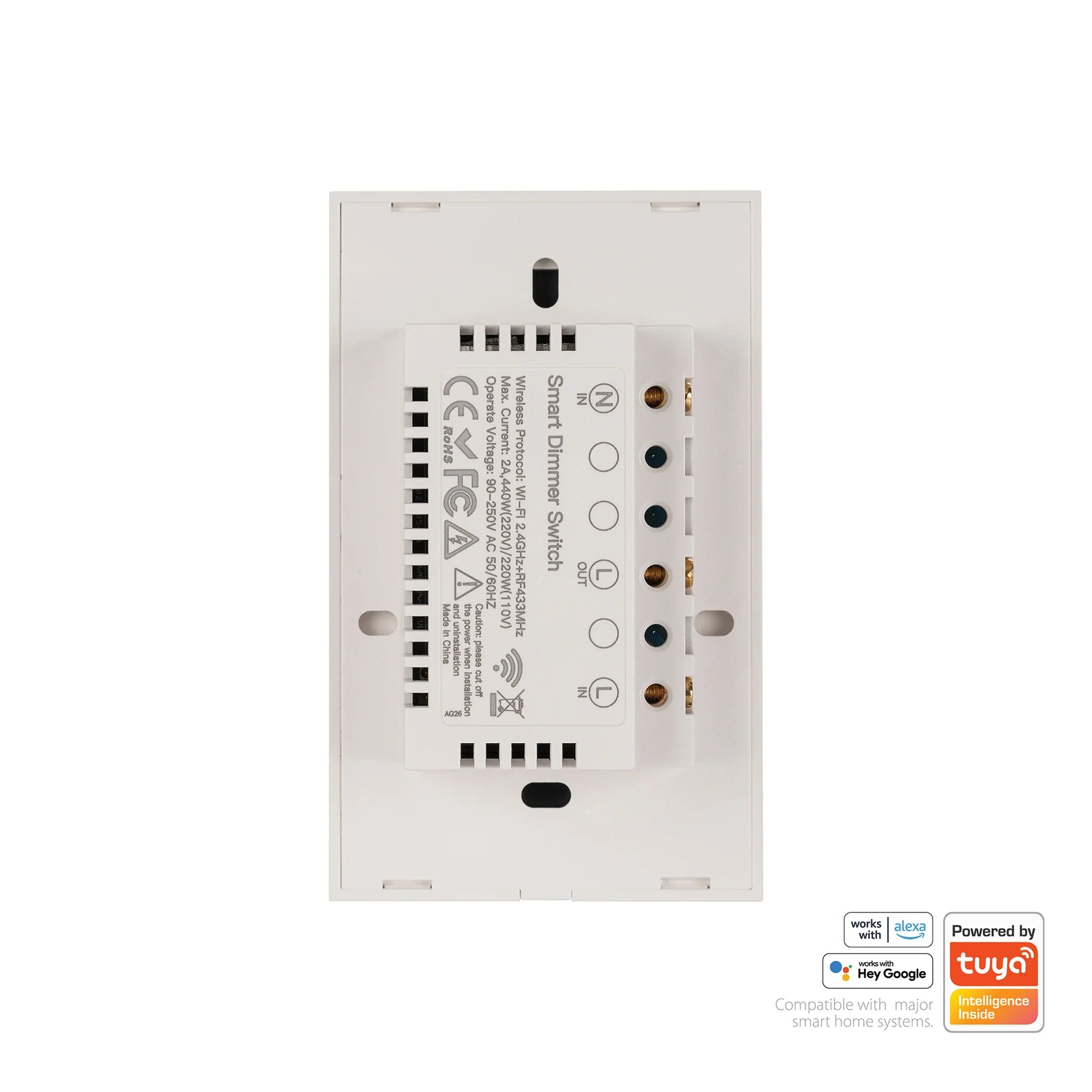 Havit Wifi Single Gang Wall Switch Clipsal Dimmers White 300W 240V IP20 - HV9111