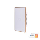 Havit Wifi Single Gang with Gold Trim Wall Switch Clipsal White 300W 240V IP20 - HV9120-1