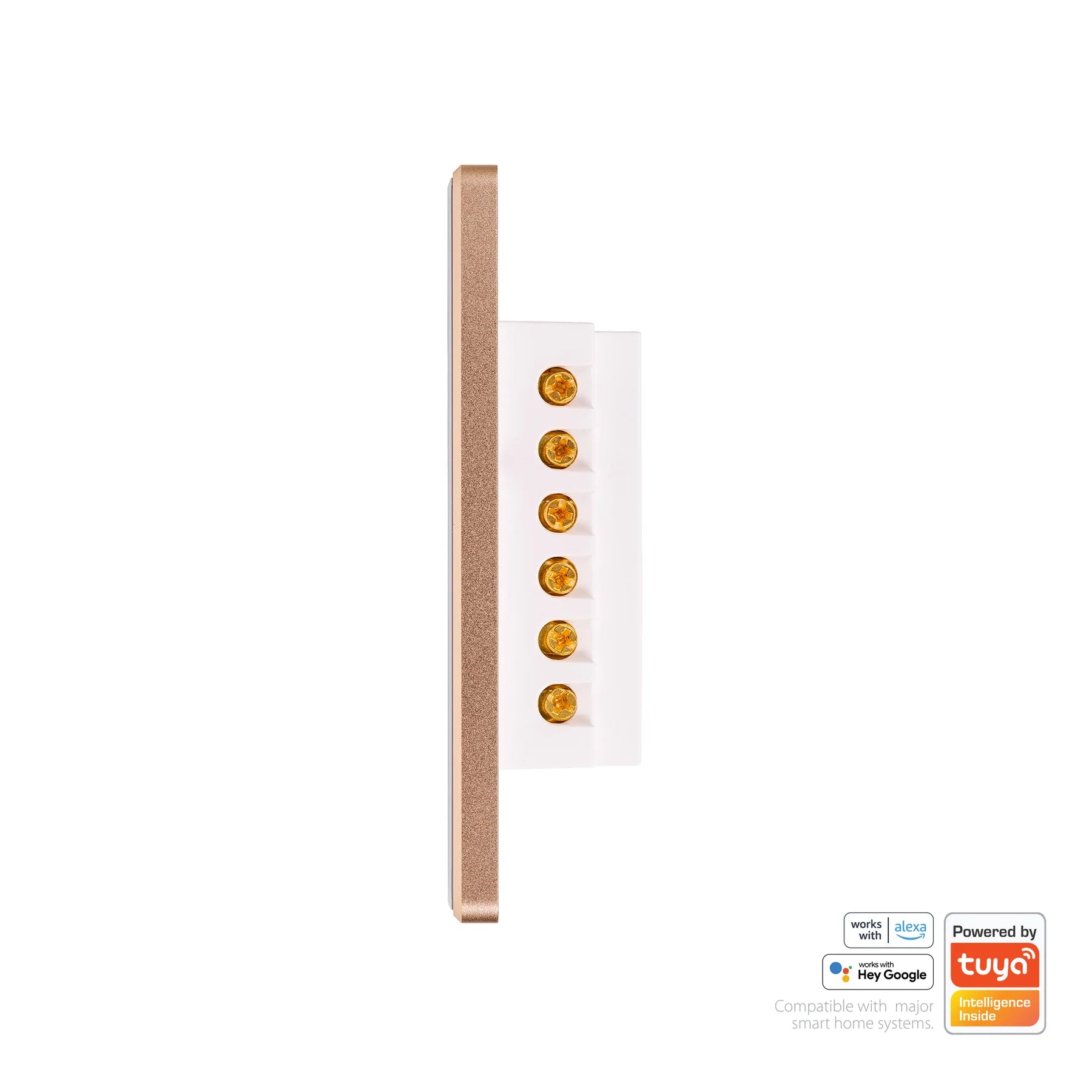 Havit Wifi 4 Gang with Gold Trim Wall Switch Clipsal White 4x300W 240V IP20 - HV9120-4