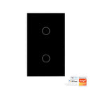 Havit Wifi 2 Gang Wall Switch Clipsal Black 2x300W 240V IP20 - HV9210-2