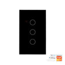 Havit Wifi 3 Gang Wall Switch Clipsal Black 3x300W 240V IP20 - HV9210-3