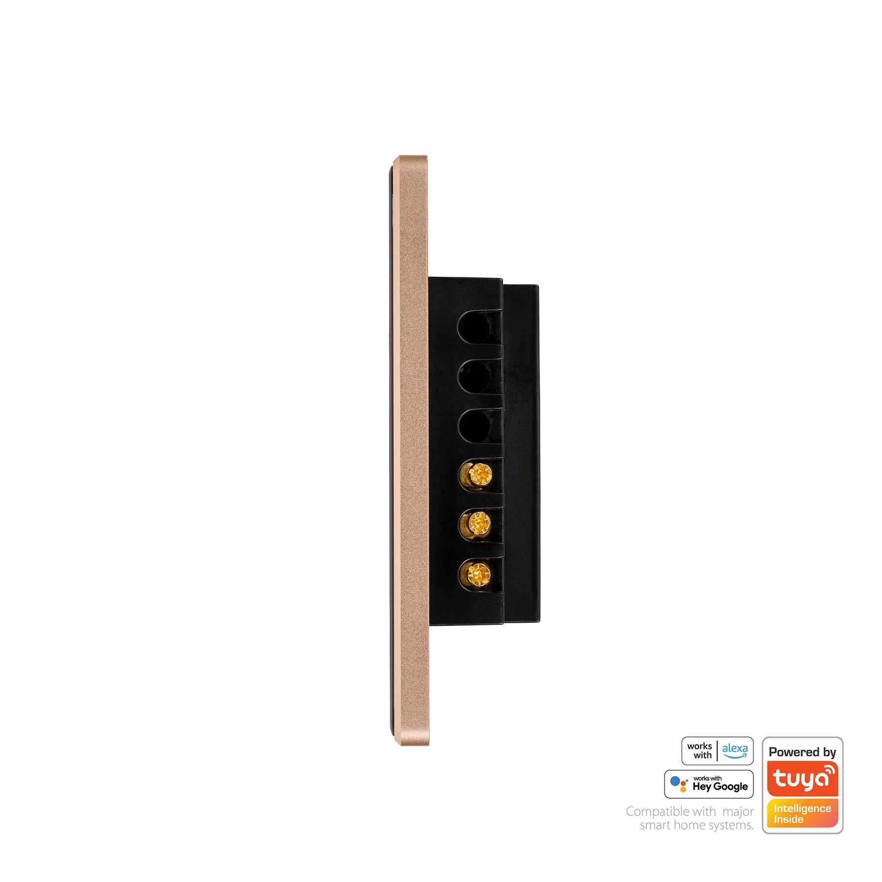 Havit Wifi Single Gang with Gold Trim Wall Switch Clipsal Black 300W 240V IP20 - HV9220-1