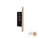 Havit Wifi 2 Gang with Gold Trim Wall Switch Clipsal Black 2x300W 240V IP20 - HV9220-2