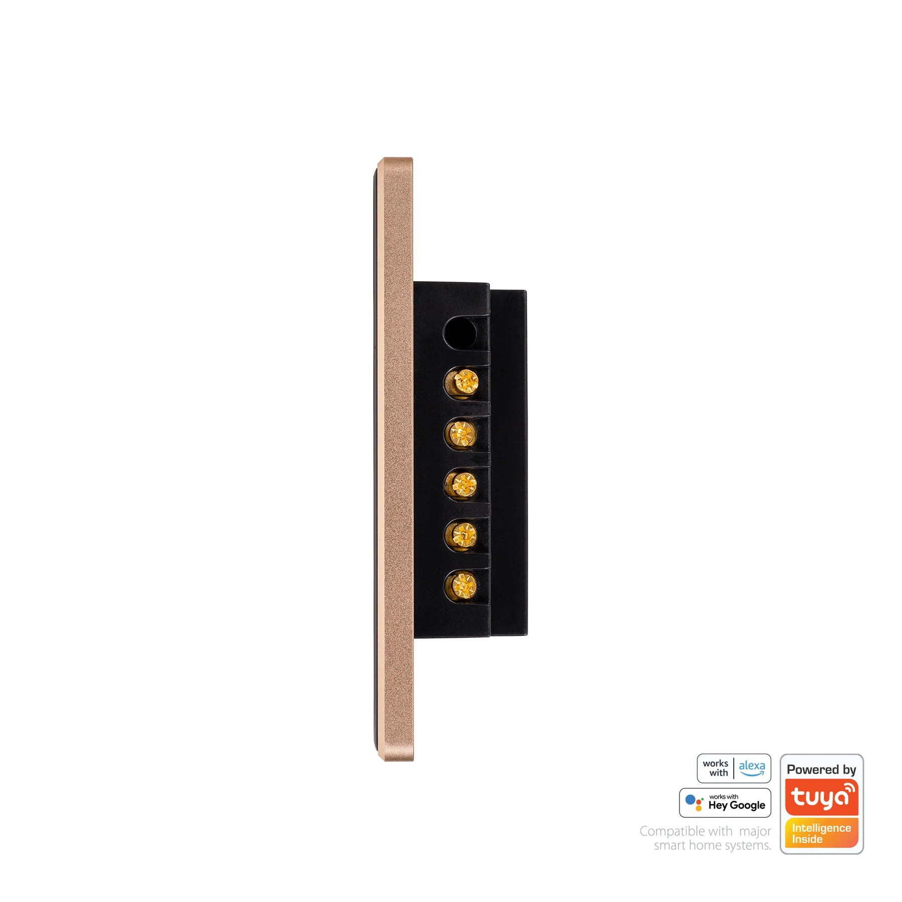 Havit Wifi 3 Gang with Gold Trim Wall Switch Clipsal Black 3x300W 240V IP20 - HV9220-3