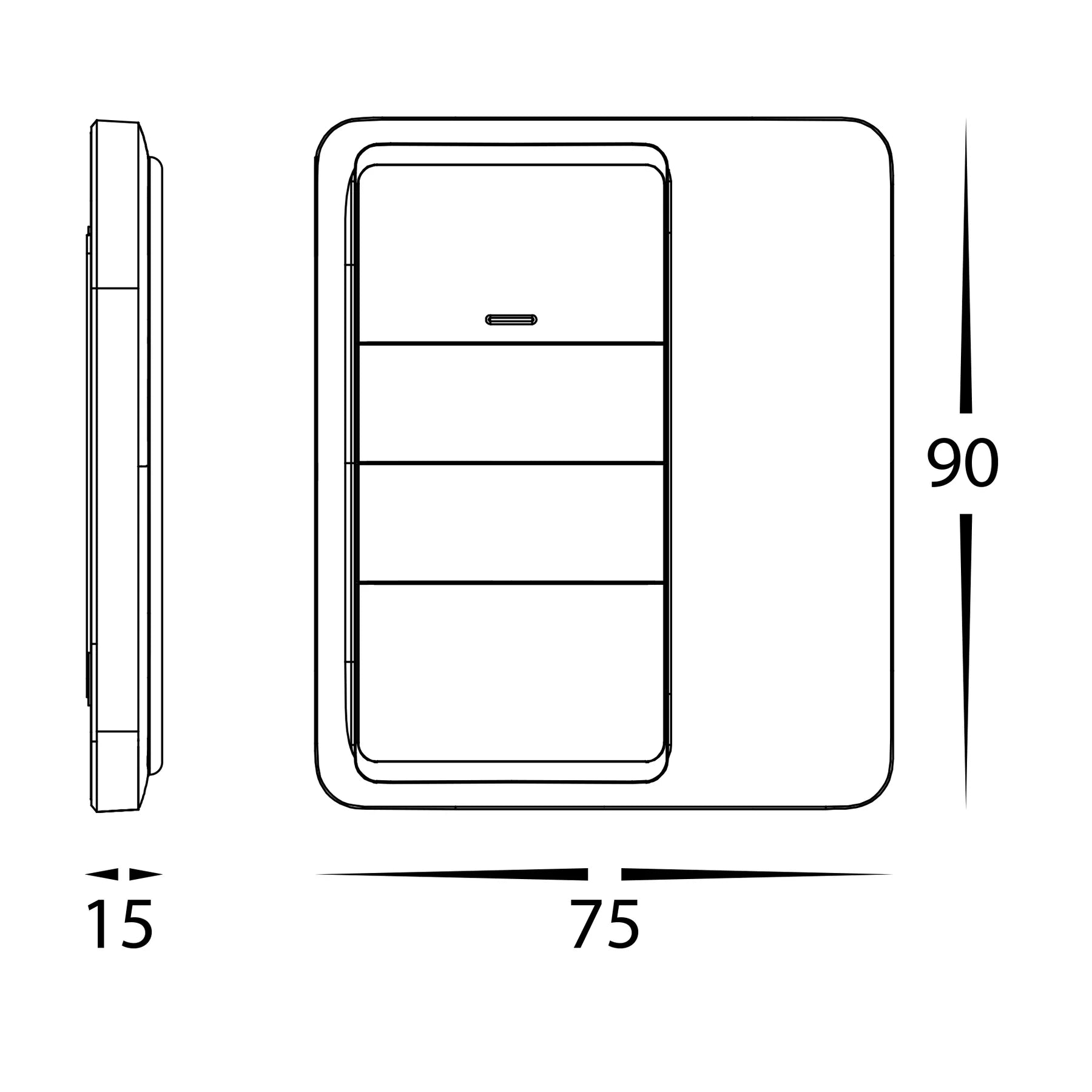Havit Wireless Wall Mounted Wall Switch Accessories IP20- HV9253