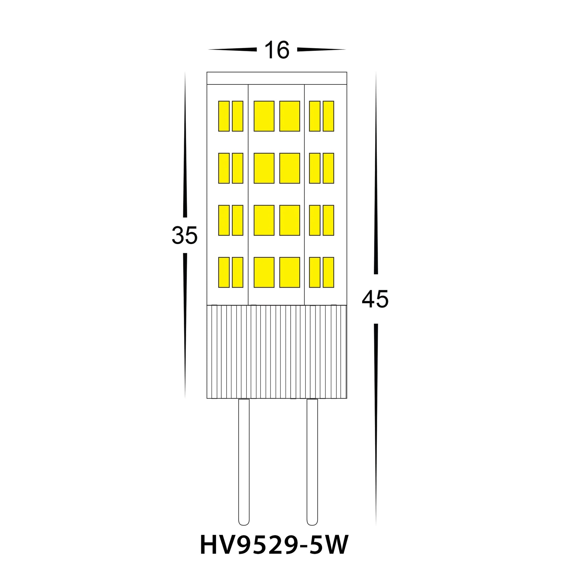 Havit G4 Bi Pin Lamps and Globes 3000K 5500K 5W 12V IP20 - HV9523-5W - HV9529-5W