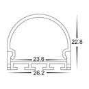 Havit Shallow Square Aluminium Profile with Rounded Diffuser LED Channel - HV9690-2618-EC- Havit Lighting