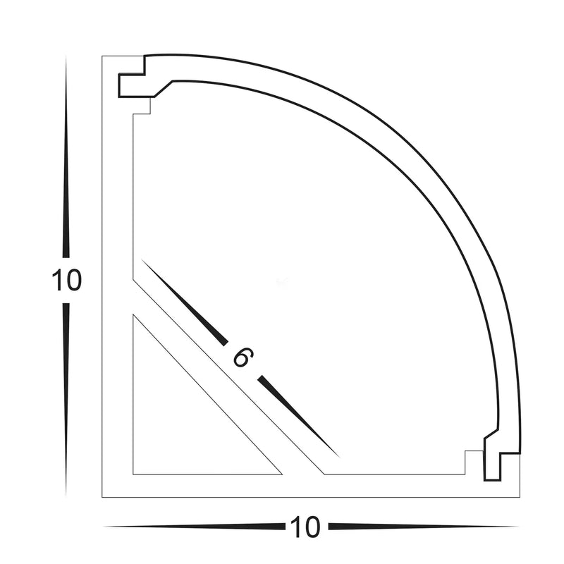 Havit Micro Corner Aluminium Profile Mounting Clips - HV9691-1010-MC - Havit Lighting