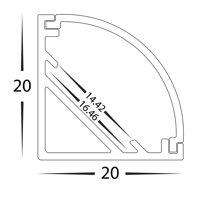 Havit Corner Aluminium Profile Mounting Clips- HV9691-2020-MC- Havit Lighting