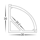 Havit Corner Aluminium Profile Mounting Clips - HV9691-3030-MC - Havit Lighting