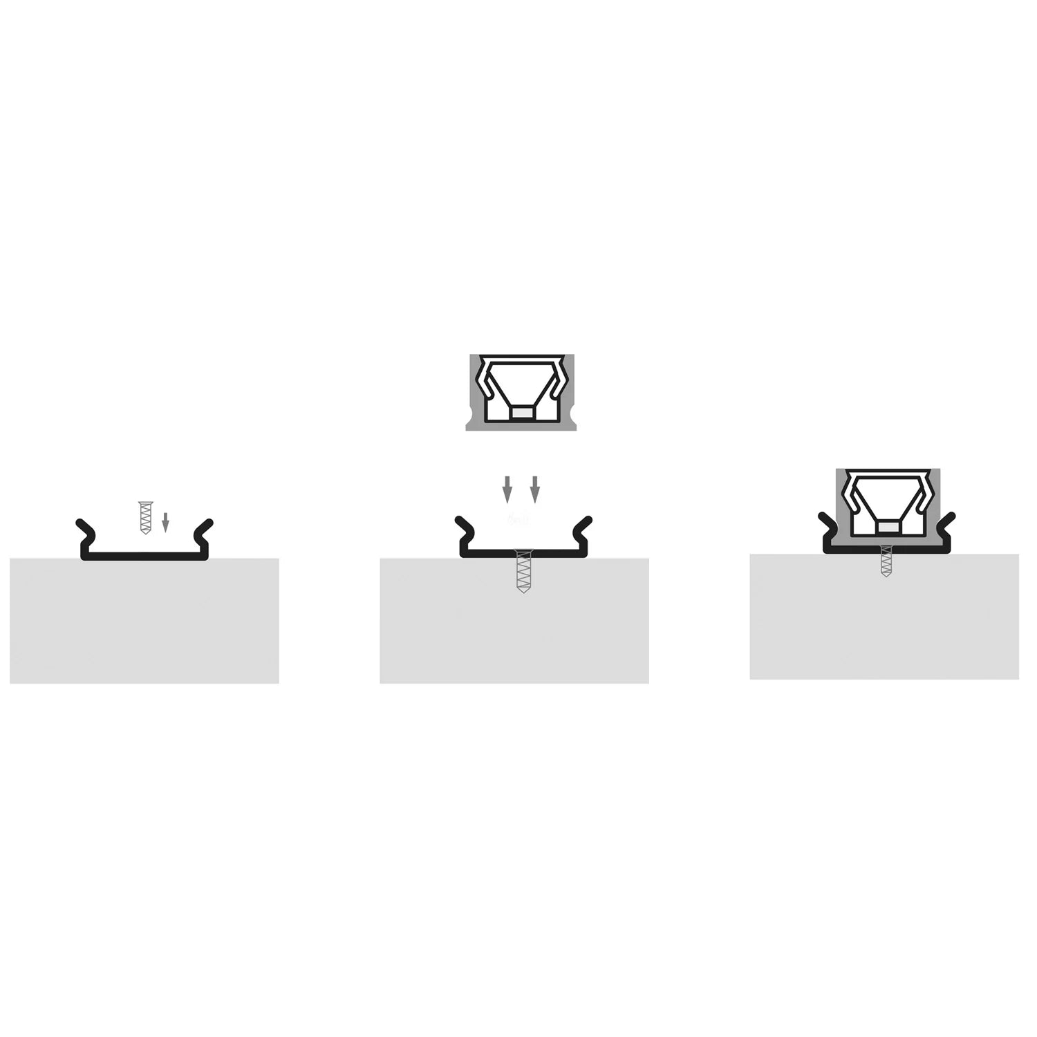 Havit Mounting Clips to suit – Havit Shallow Square Aluminium Profile - HV9693-1007-MC