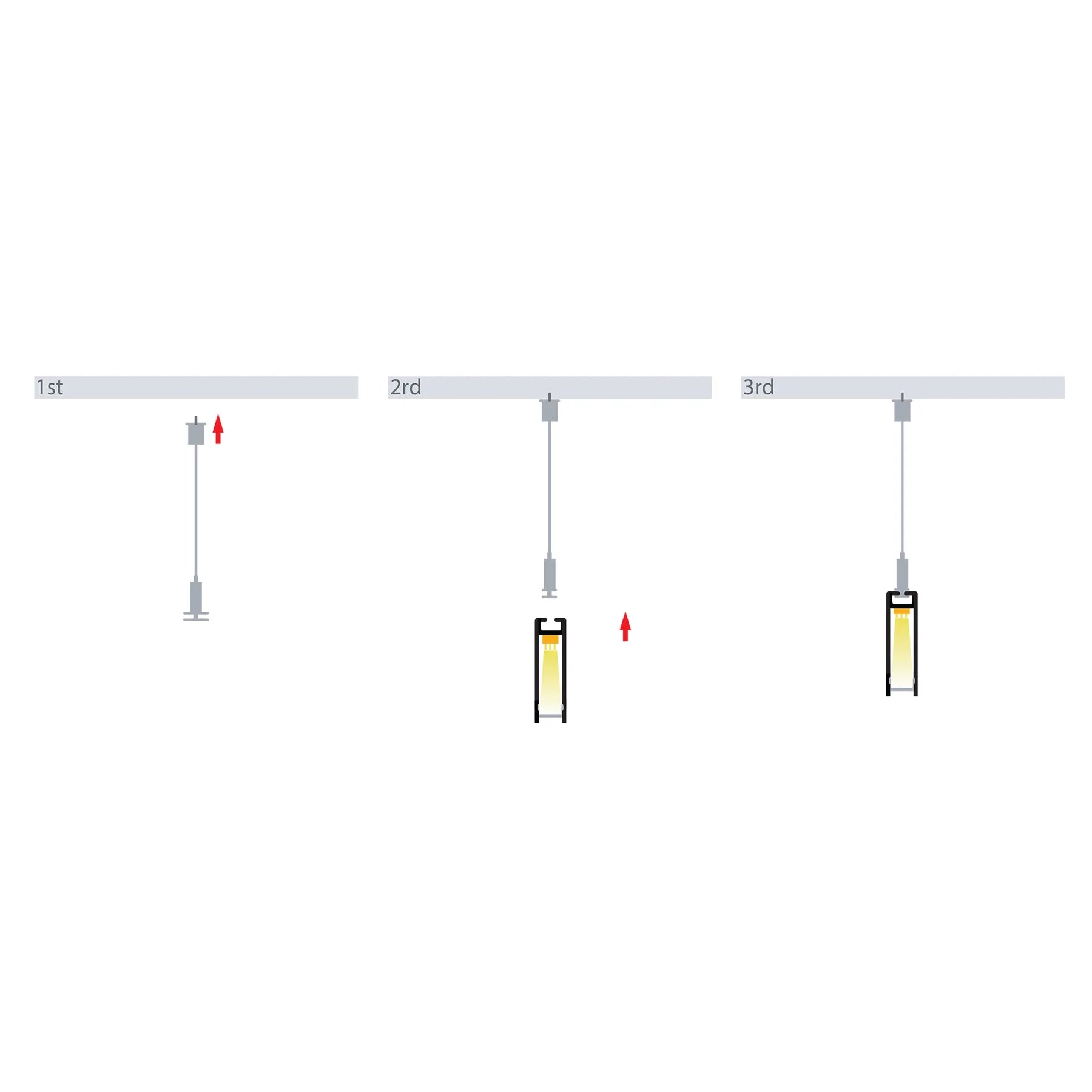 Havit Suspended White Aluminium Profile LED Channel - HV9693-1045-WHT